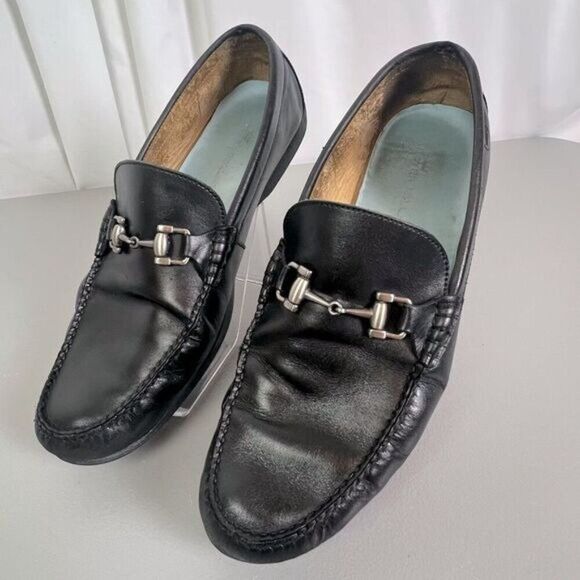 PETER MILLAR MENS BLACK DRIVING SHOES SIZE 10.5 M